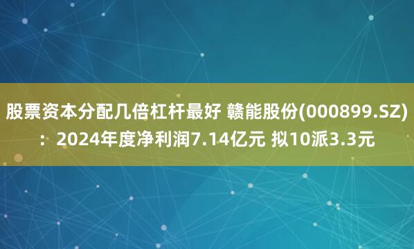 股票资本分配几倍杠杆最好 赣能股份(000899.SZ)：2024年度净利润7.14亿元 拟10派3.3元