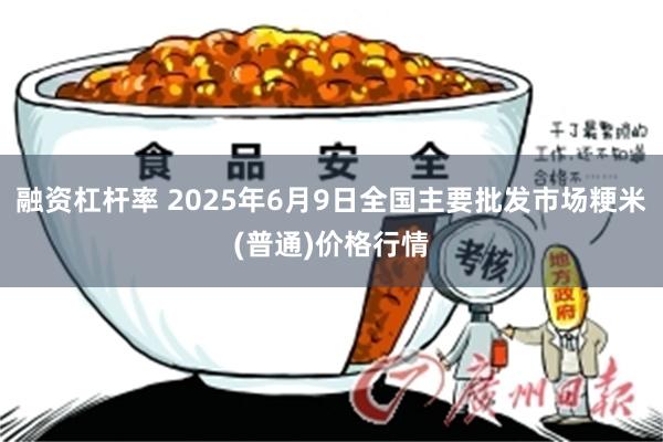 融资杠杆率 2025年6月9日全国主要批发市场粳米(普通)价格行情